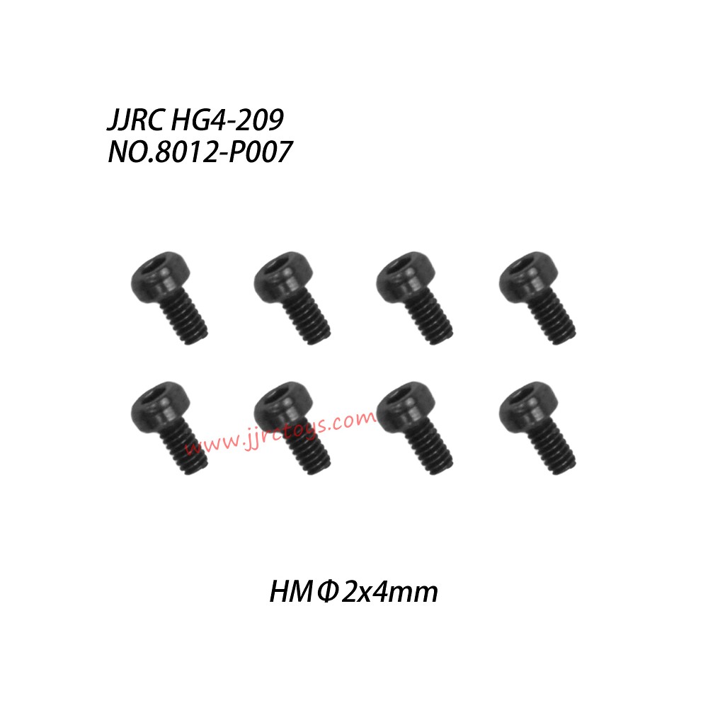 JJRC HG4-209 Parts Hex Socket HM Machine Screw (HMΦ2x4mm) 8012-P007