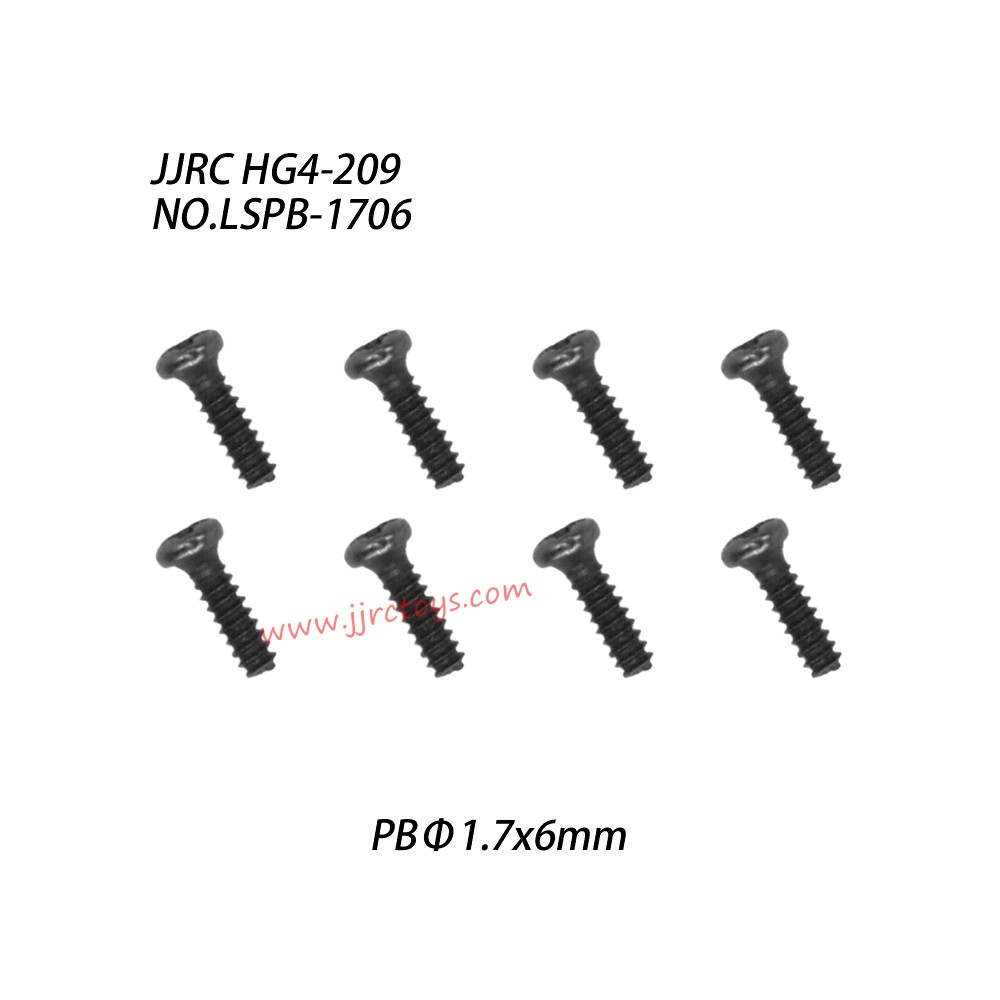 JJRC HG4-209 Parts Cross Self Tapping Screw (PBΦ1.7x6mm) LSPB-1706