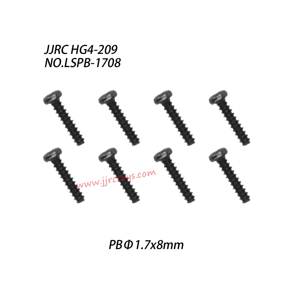 JJRC HG4-209 Parts Cross Self Tapping Screw (PBΦ1.7x8mm) LSPB-1708