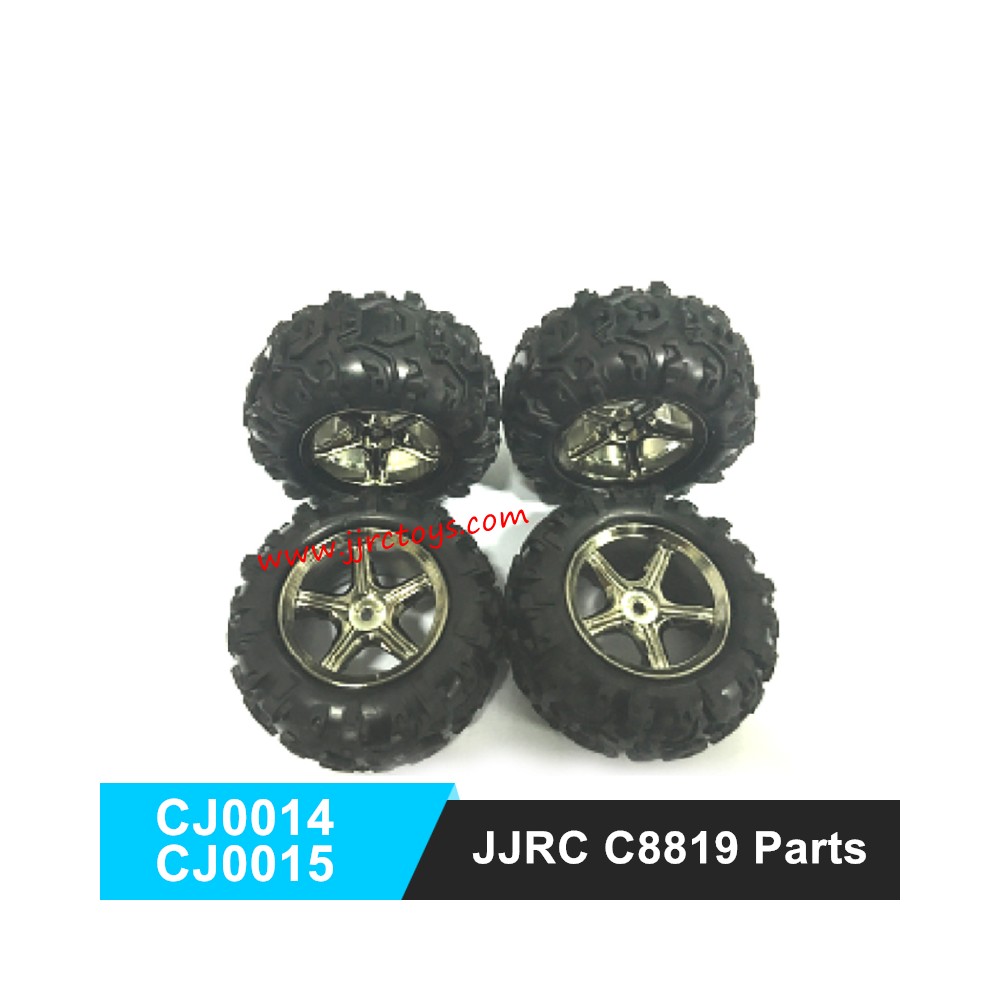 JJRC C8819 RC Car Parts Left and Right Tire Assembly CJ0014, CJ0015