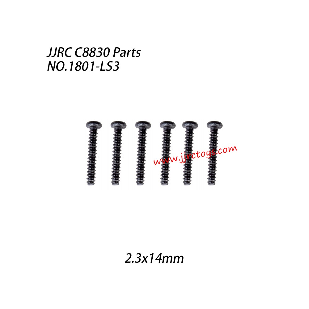 JJRC C8830 RC Car Parts 2.3x14mm Pan Head Screw 1801-LS3