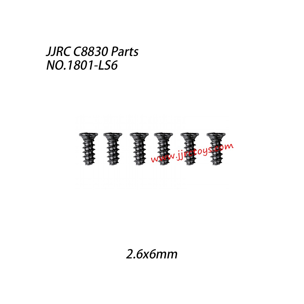 JJRC C8830 RC Car Parts 2.6x6mm Pan Head Screw 1801-LS6
