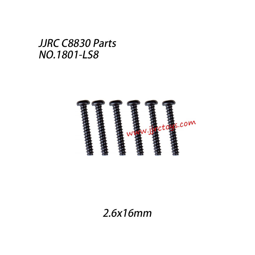 JJRC C8830 RC Car Parts 2.6x16mm Pan Head Screw 1801-LS8