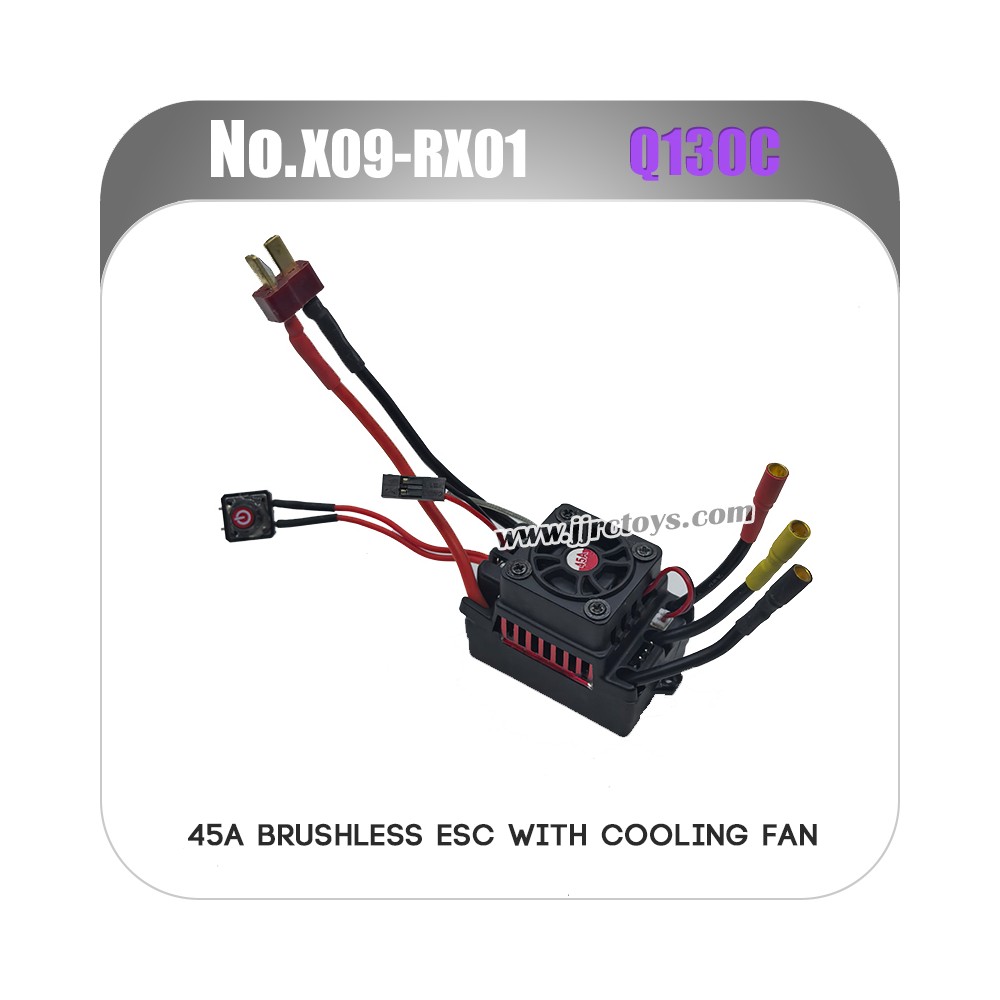 JJRC Q130C RC Car Parts 45A Brushless ESC with Cooling Fan X09-RX01