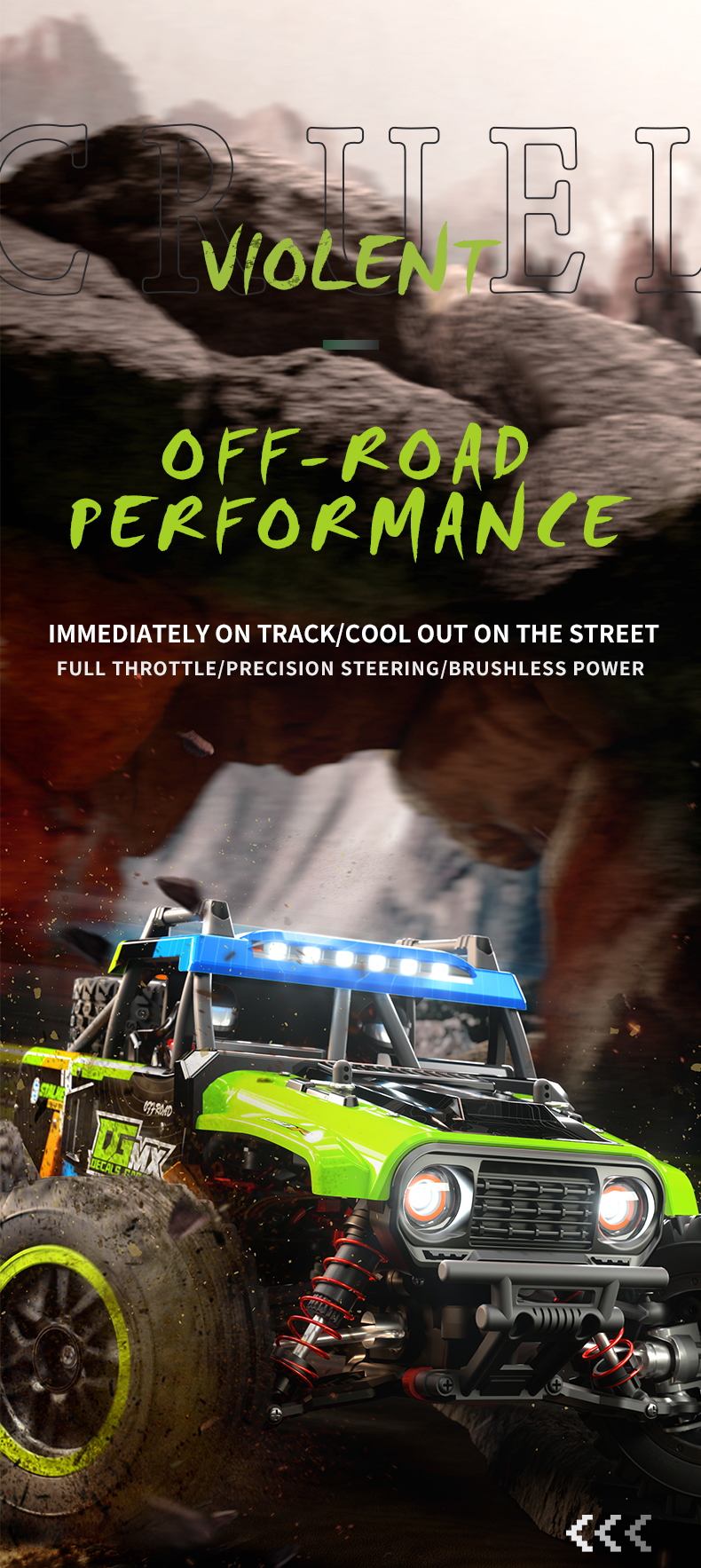 JJRC C8805 1/16 4WD Brushless Off-road RC Car RTR