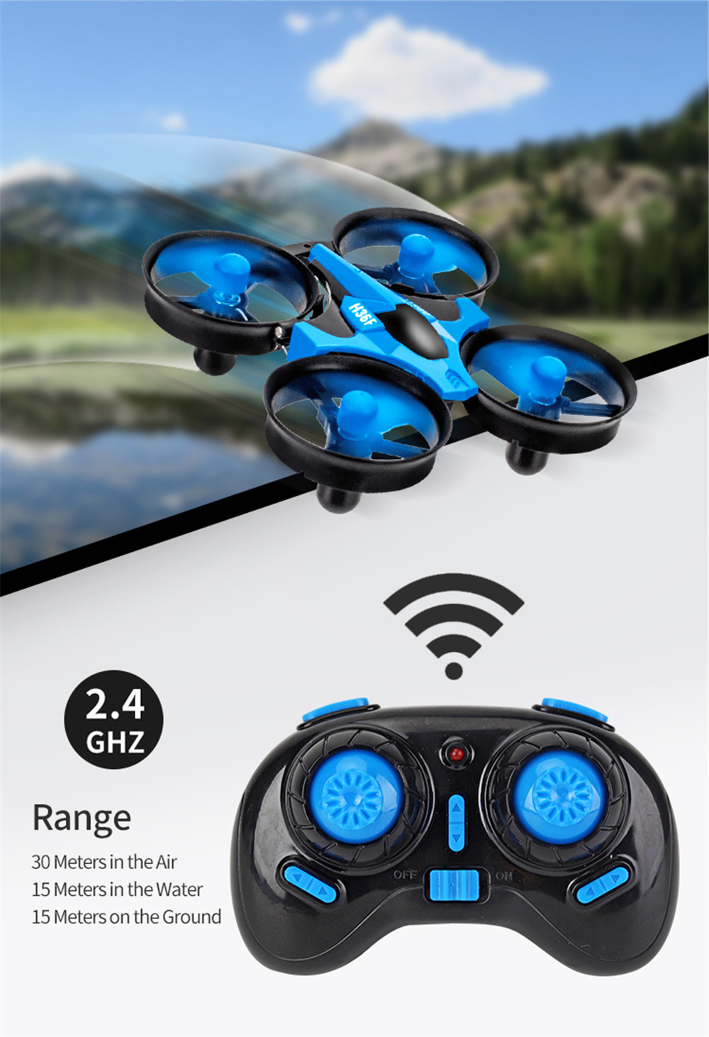 JJRC H36F 2.4G RC Vehicle Drone Boat 3 in 1